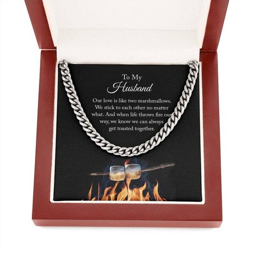 To My Husband Necklace - Cuban Link 