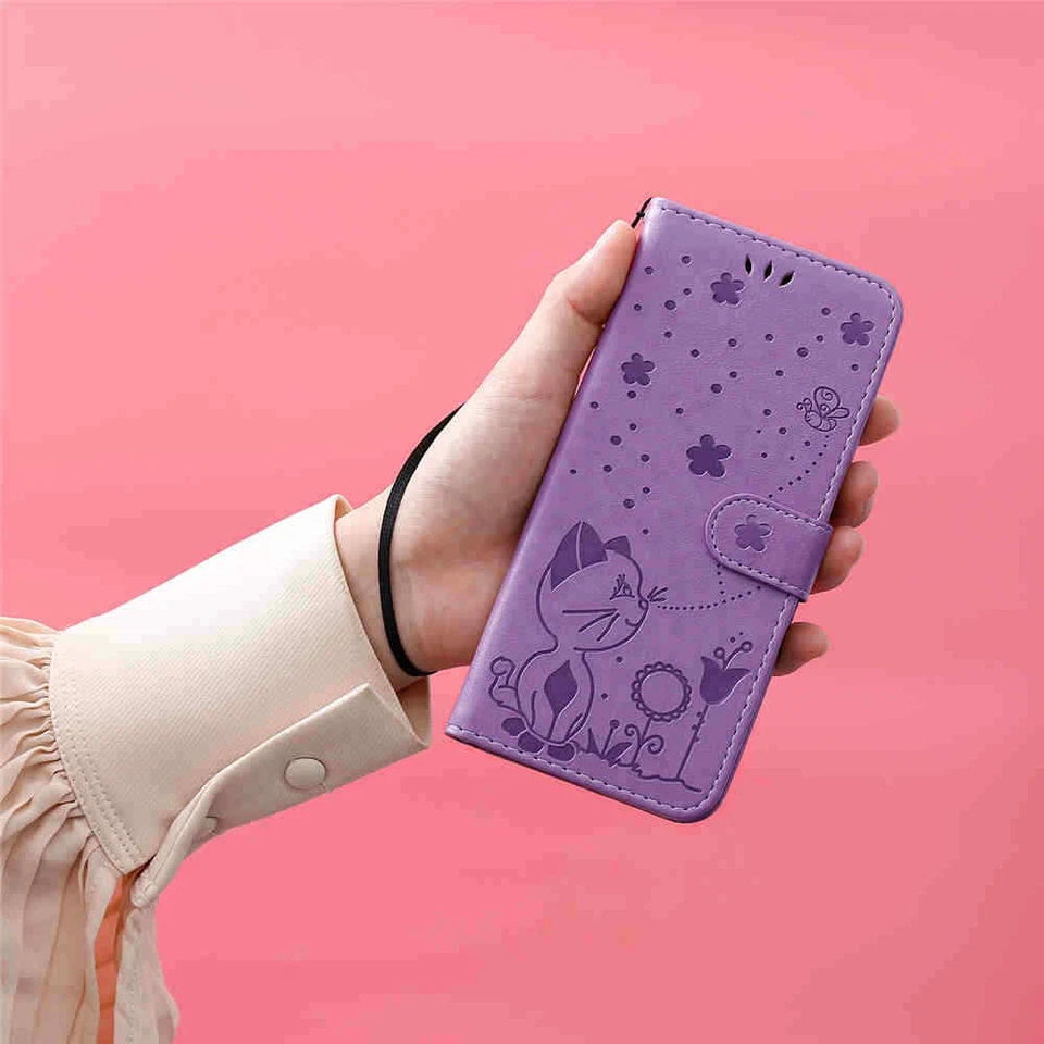 For Xiaomi Redmi 9 9A Note 9 8 Pro 9s 8T Embossed Wallet Flip Leather Case Cover - Image 2 of 4