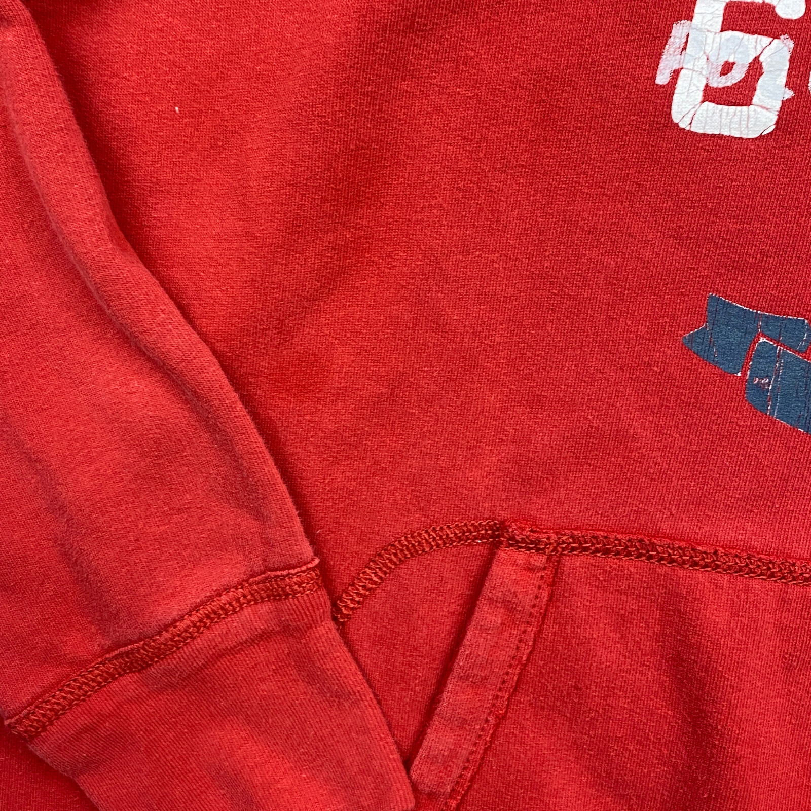 Polo Ralph Lauren Hoodie Large Red Blue Pony Adjustable Hiker Outdoors Prep Mens