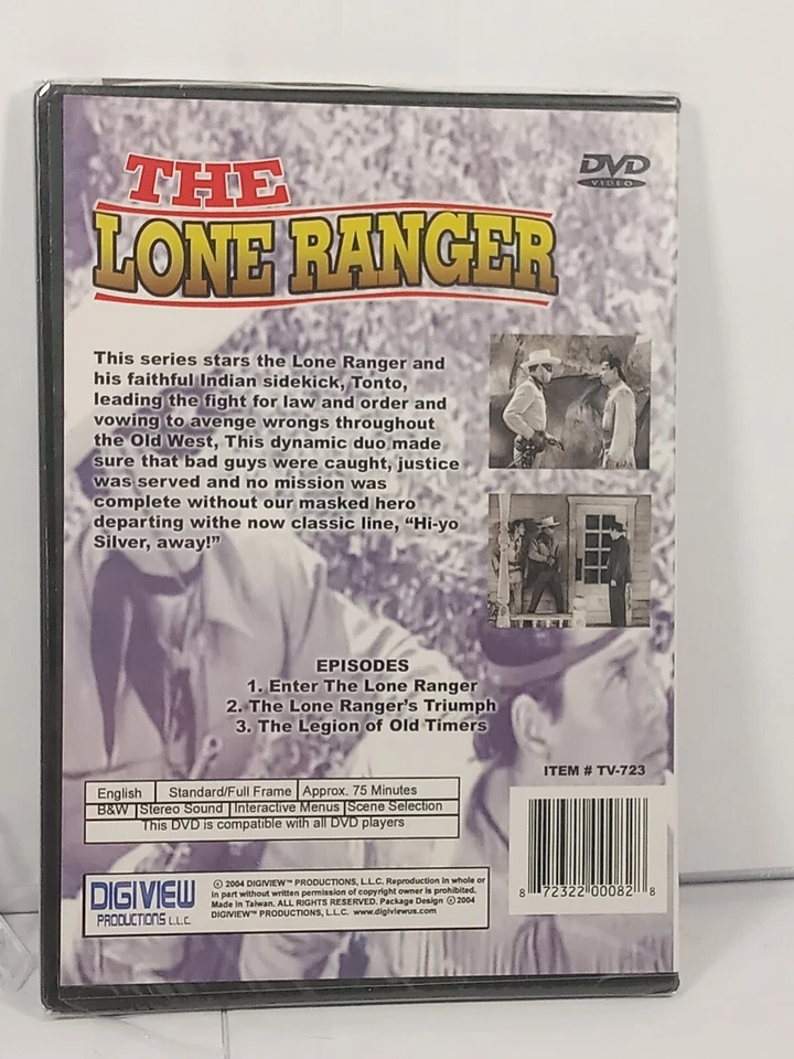 The Lone Ranger: Volume 2 (DVD, 2004, Full Screen) New Sealed - Image 2 of 3