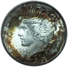 1922 Peace Dollar MS64 PCGS - Cool Target Toning
