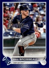 2022 Topps Mike Brosseau #223 Royal Blue Tampa Bay Rays 1R
