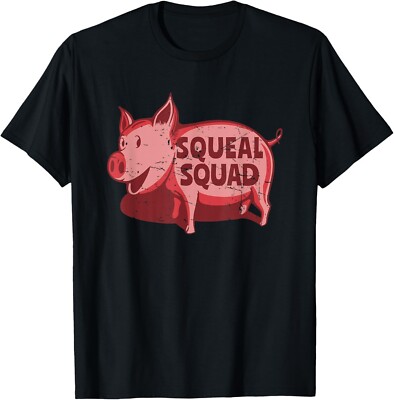 Squeal Squad - Retro Pig Lover Graphic Art Design Tee Gift Unisex T-Shirt