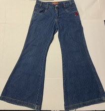 RARE Women's VTG KIK GIRL wear jeans 90s Y2K stars rave skater wide leg size 3