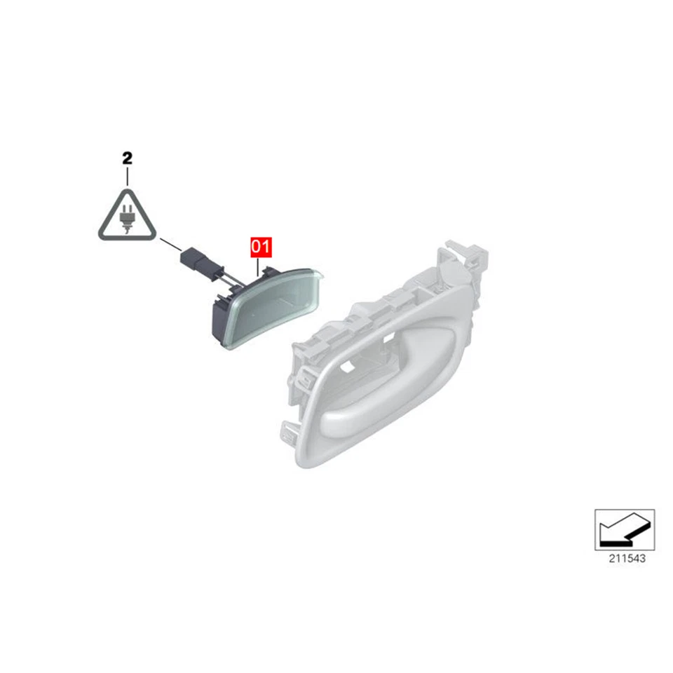 1PC Interior Door Handle Ambient Light for Rolls-Royce Wraith (RR5) 2013-2021 - Image 3 of 4