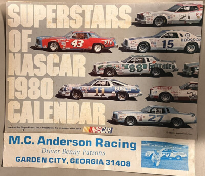 1980 SUPERSTARS OF NASCAR CALENDAR | eBay