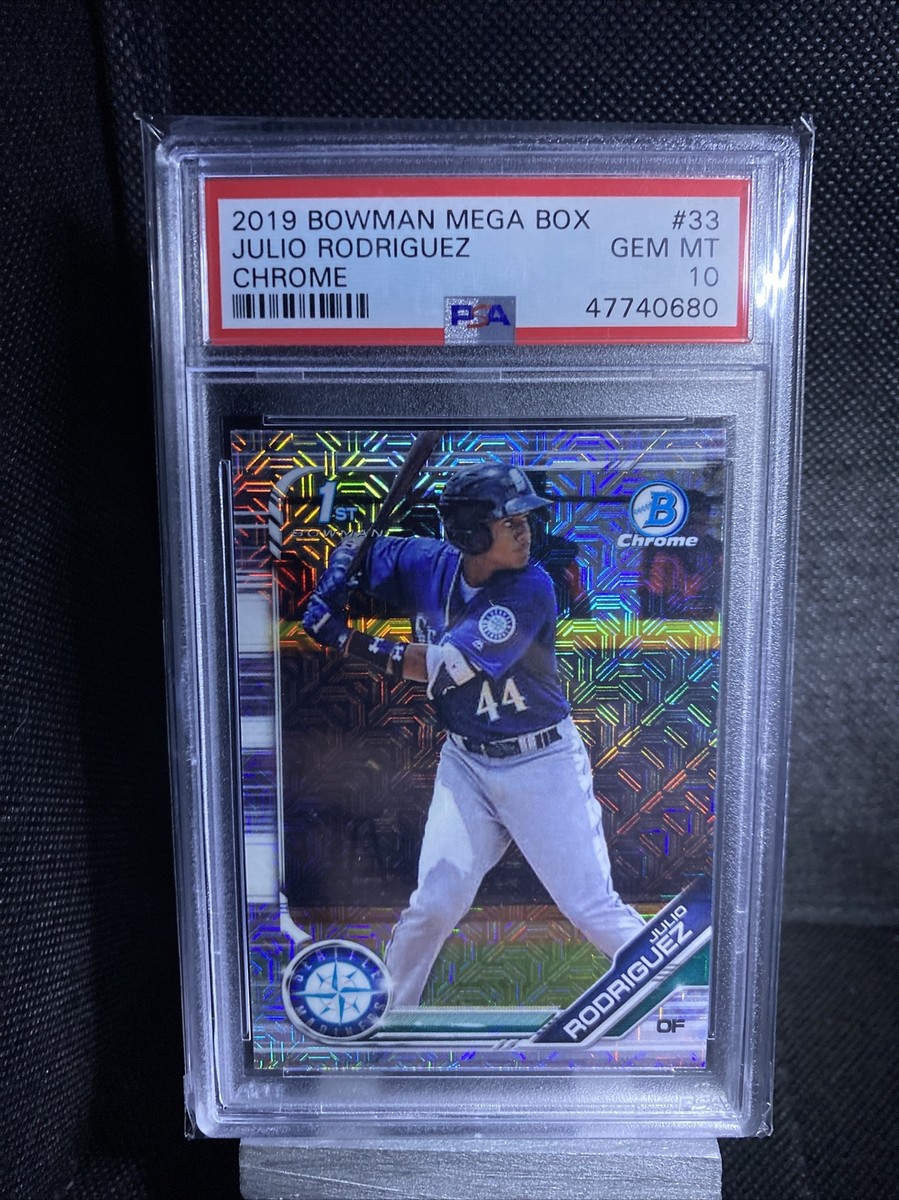 2019 Bowman Chrome Mega Box MOJO Julio Rodriguez ROOKIE RC #33 PSA 