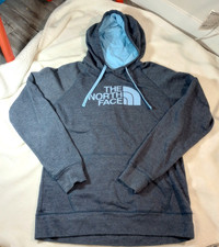 The North Face pullover hoodie with logo women's size large blue