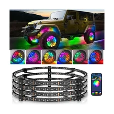 17inch RGB+IC Chasing Color Wheel Ring Lights APP Control for Truck Car SUV
