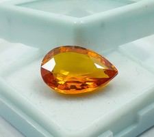 Pear Cut 9.60 Ct Natural Orange Sapphire Certified Loose Gemstone Ring Use Gem