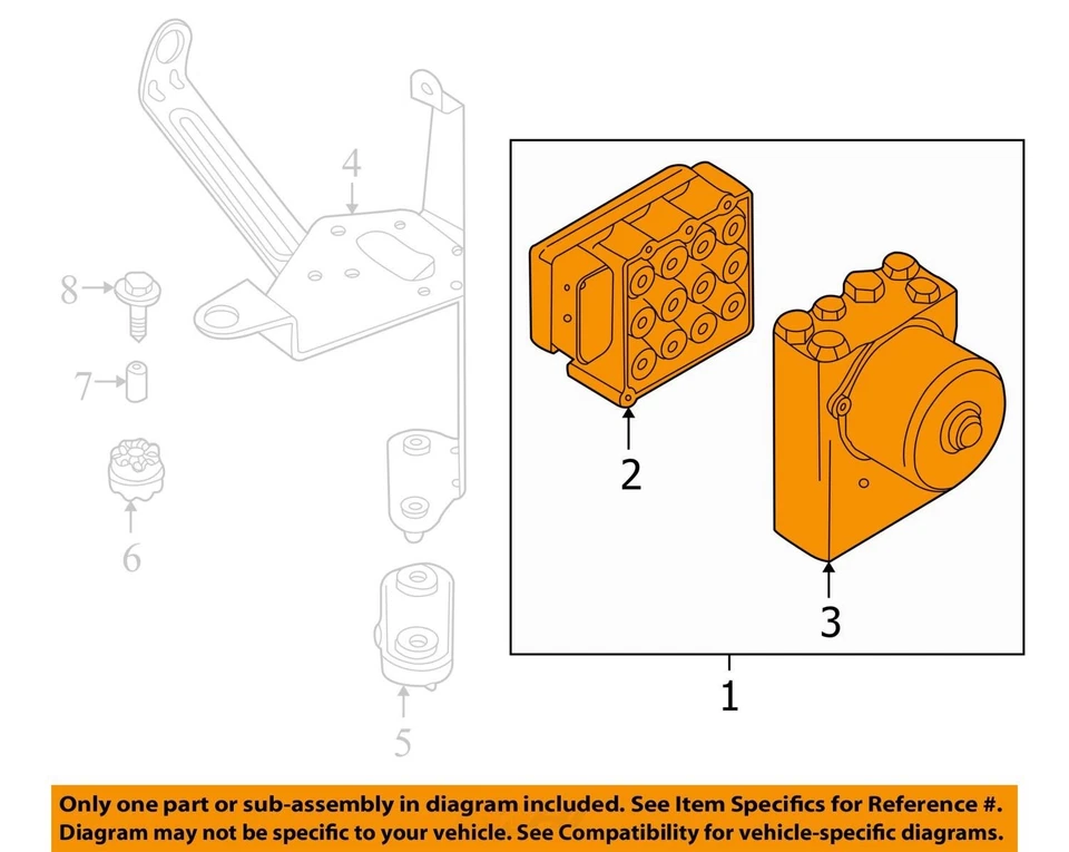 BMW 325i 2001 ABS bomba actuador de freno antibloqueo fabricante de equipos originales 112 k millas - LKQ4300179 Foto 4 de 4