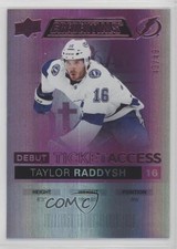 2021-22 Upper Deck Credentials Debut Ticket Access Pink 43/49 Taylor Raddysh 3yz
