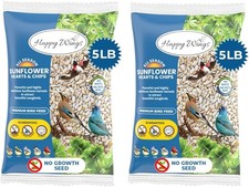Happy Wings Sunflower Hearts & Chips Bird Food 5 lbs- Combo Pack of 2 4.45 per gallon