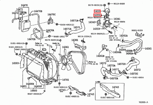 Genuine Dyna 150 LY61 Hilux LN100 3L Thermostat 88 w Top Water Outlet Housing - Picture 18 of 20