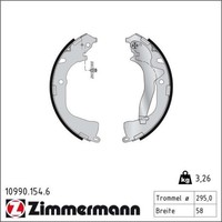 1X Zimmermann 10990.154.6 Bremsbackensatz FüR VW Amarok 2HA 2HB S1B S6B S7A S7B