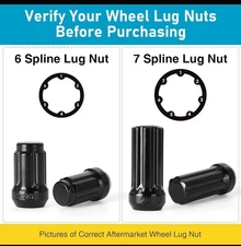 2 Piece 6 & 7 Spline Lug Nut Key, Socket, Wheel Lock Removal Tool Kit for Eas...