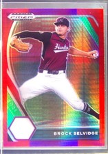 2021 Prizm Draft Picks Brock Selvidge Hyper Red & Purple Prizm #PDP92 (AZ)