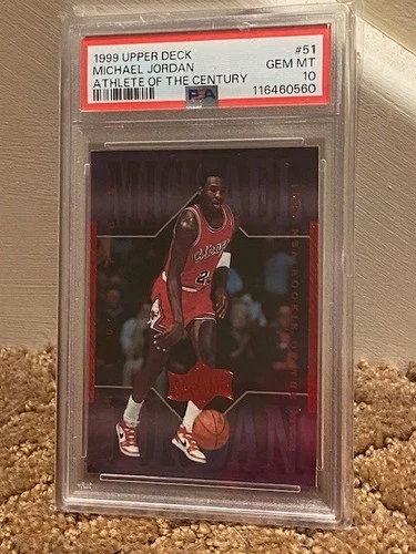 1999 Upper Deck Athlete Century Michael Jordan PSA 10 #51 Bulls Card LOW POP
