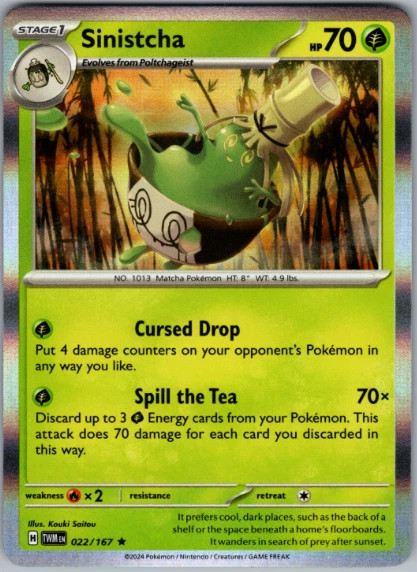 Sinistcha - 022/167 - Holo Rare - Near Mint