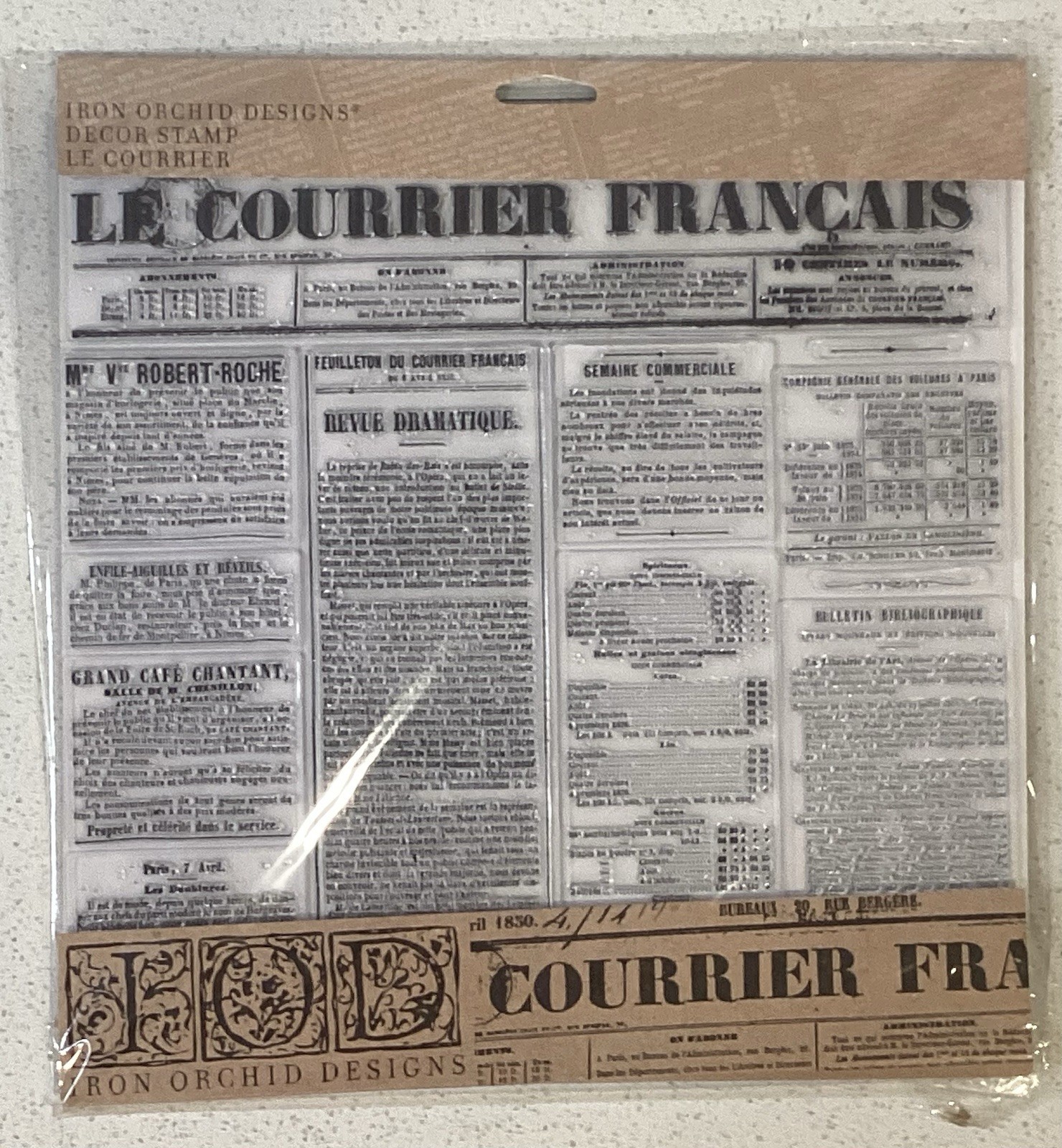 Iron Orchid Designs Le Courrier Decor Stamp