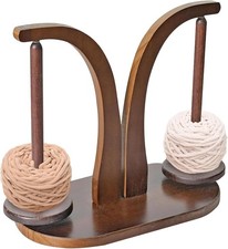 Yarn Holder for Knitting and Crocheting,Wooden Magnetic with Two Balls...