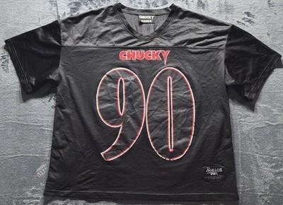 Chucky X Reason Sports Black Football Jersey Good Guys / Universal Studios Sz. M