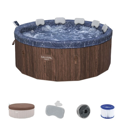 #ad #ad Bestway SaluSpa Toronto 5 7 Person Energy Efficient AirJet Hot Tub App Brown $1124.99