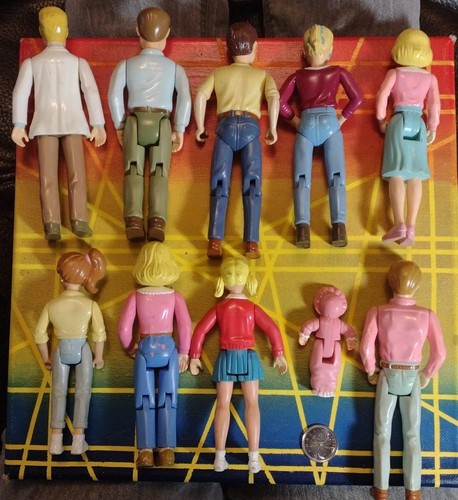 PLAYSKOOL Lot X 10 Dollhouse 6" PHYSICIAN DOCTOR People Dolls Poseable 1990's - Picture 6 of 8
