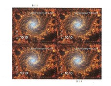 Panel de estampillas de correo prioritario Spiral Galaxy USPS 10,10 x 4 = ¡40,40!!Envío gratis!!