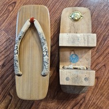 EXCELLENT Vintage Japanese Wooden Geta Sandals Kimono Yukata Shoes from Japan