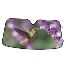 Hummingbird Purple Floral Car Windshield Sun Shade Bird Green Multi Pattern 25