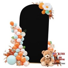 Wedding Arch Cover Stretchy Spandex Fabric Backdrop for Arch Stand 7.2FT black