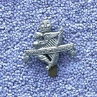 Royal Ulster Rifles : White Metal Cap Badge, intact slider. WW2 era Style