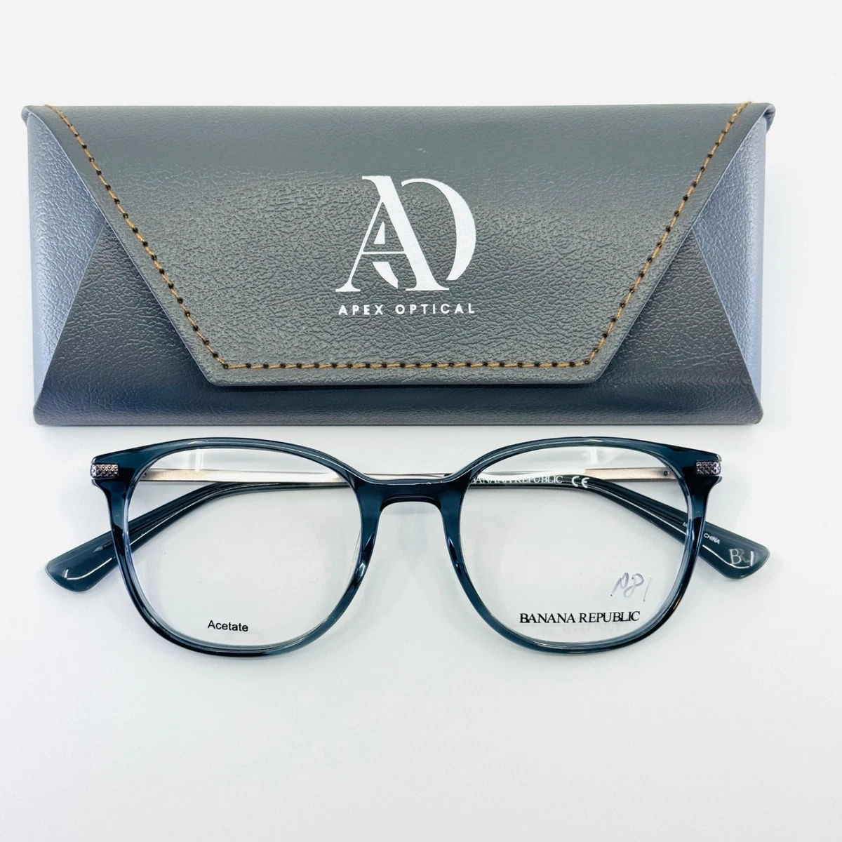 BANANA REPUBLIC Eyeglasses BR210-0KY2-60 Size 60/18/rectangular BRAND NEW W CASE Banana Republic Blue Metal Eyeglass Frames for sale | eBay main image 3