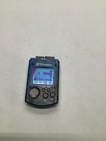 Dreamcast VMU Blue Tested working Batteries Not Included Stained water Damaged