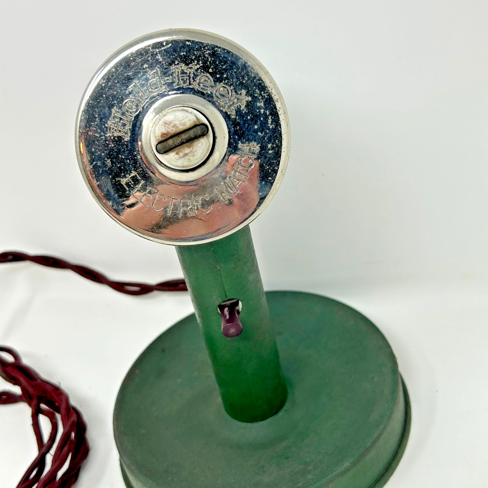 chrome HOLD HEET Electric Chicago Store bar counter Cigar Cigarette Lighter vtg