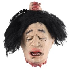 Severed Head Halloween Prop Spooky Bloody Realistic Scary Severed Head Decoratio