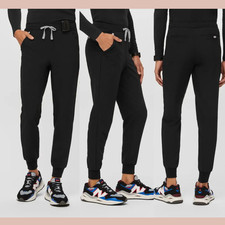 NWD Figs Mens Small Tansen Jogger Scrub Pants Black U1726