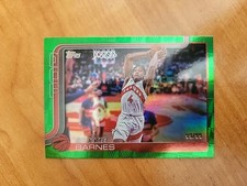 2025 TOPPS BASKETBALL SEASON TIP OFF GREEN FOIL SCOTTIE BARNES RAPTORS #'D 99/99