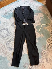 Apt 9 Modern Fit Suit - Solid Black - 44R Jacket with 36X30 pants