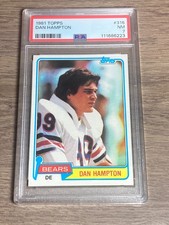Dan Hampton 1981 Topps PSA 7 NM Graded Card Chicago Bears Rookie HOF #316. rookie card picture