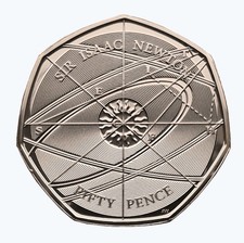 Sir Isaac Newton 50p Fifty Pence 2017 Coin - in Circulated Condition