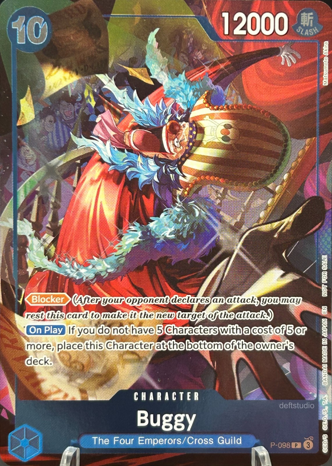 • Buggy • P-098 Alt Art Foil Stamp Event Pack Promo One Piece TCG NM