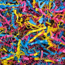 Crinkle Cut Paper Shred Filler 2 oz for Gift Basket Filling - Fiesta Mix