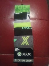 5 Pair XBOX Casual Crew Socks XBOX Official Gear Adult Shoe Size 8-12 New Mens