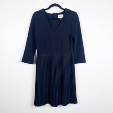 Anthropologie Ganni Women's Pleated A Line Dress Black Sz M