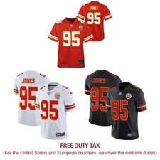 YOUTH Chris #95 Jones Red/Black - All Stitched Jersey