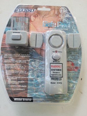Techko Model S187D Safe Pool Magnetic Sensor Entry Alarm Detector - New