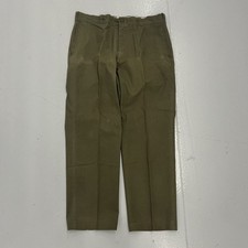Vintage 60s Sears Green Sanforized Workwear Chinos 34x28 1960s True Vintage