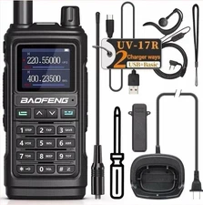 Digital Handheld Radio Scanner Fire Police VHF FM EMS Ham 2 Way Transceiver Dual